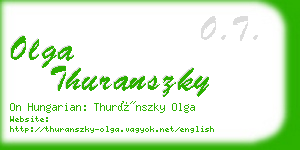 olga thuranszky business card